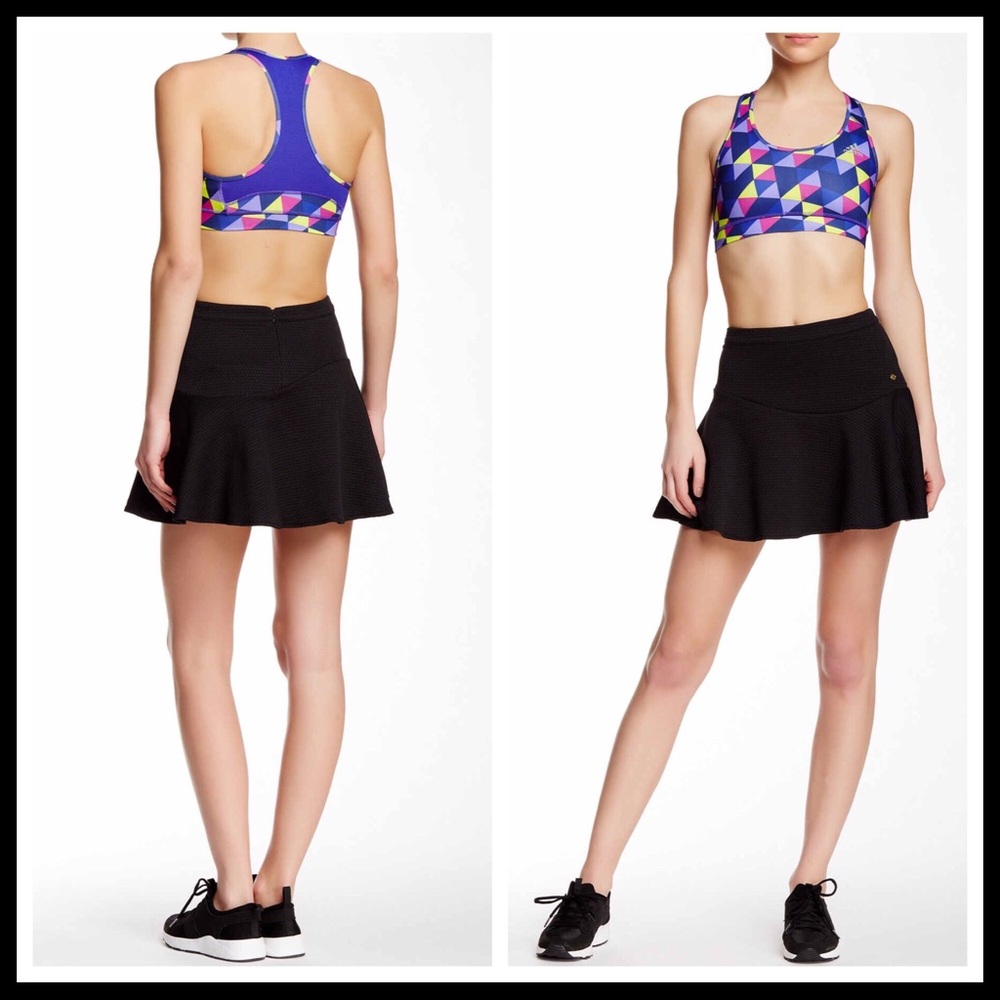 ADIDAS BLACK STUDIO SPORT ACTIVE MINI SKIRT A2C - Picture 3 of 8